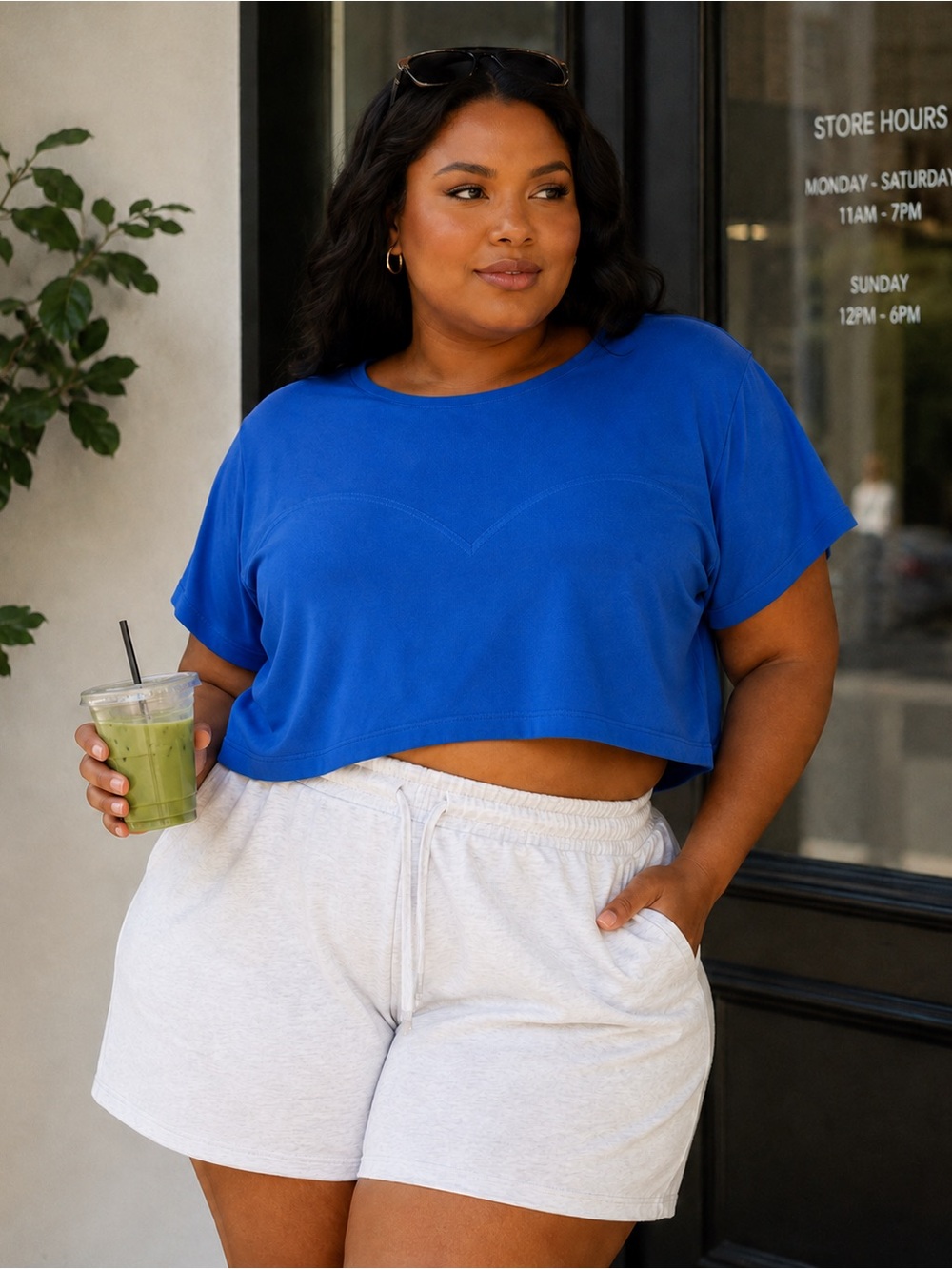 Yitty Crop Top Blue Mesh | SOLD OUT | Size 5X | Like New